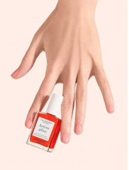 Manucurist Active Glow Cranberry, укрепляющий лак для ногтей с эффектом геля и глянцевого блеска, клюквенный красный, 15 мл