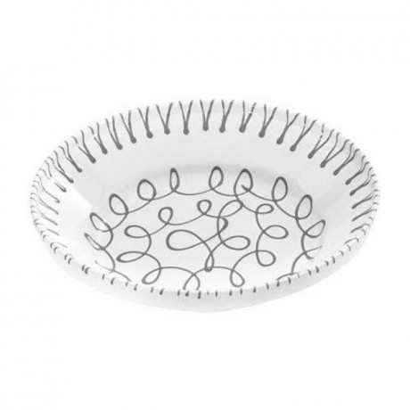 Gmundner Keramik Gmundner Keramik Graugeflammt Reifschussel ohne Henkel d: 28 cm / h: 6,6 cm Чаша для глазури Gmundner Ceramics серого цвета с пламенем без ручки d: 28 см / высота: 6,6 см