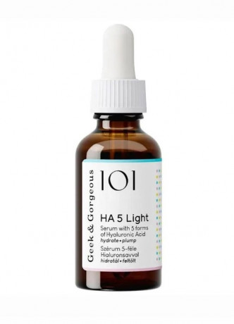 Geek & Gorgeous HA 5 Light Сыворотка с гиалуроновой кислотой, увлажняющая для лица, 5 форм гиалуроновой кислоты, для всех типов кожи, 30 мл
