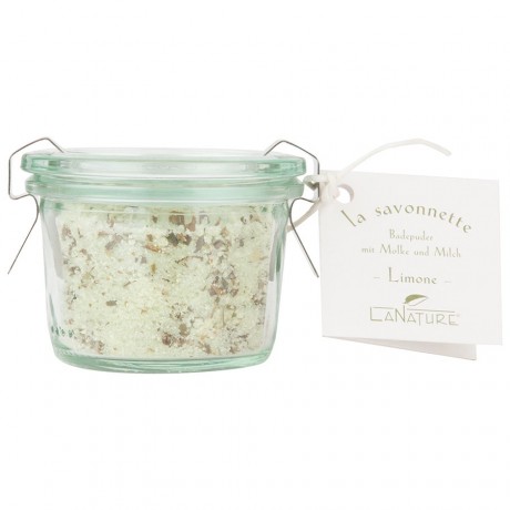 LaNature Badepuder Olive-Limone mit Blutenblatter Badezusatz Olive, 70 g