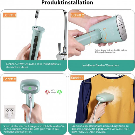 Yoyaxi Yoyaxi Dampfburste Reise-Dampfglatter, 110ml, 800W, schnelles Aufheizen, Reise-Dampfburste, 40S schnelles Aufheizen, 110ml, 800W  Паровая щетка Yoyaxi Travel Steam Smoother, 110 мл, 800 Вт, быстрый нагрев, паровая щетка для путешествий, 40S быстрый