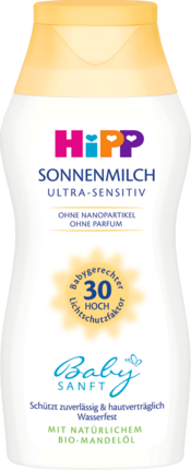 Hipp Babysanft  Хипп Детское Молочко для загара LSF30, 200 мл
