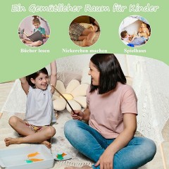 COSTWAY® Tipi Zelt Spielzelt mit Lichterketten 120x120x140cm Игровая палатка Типи с гирляндой 120x120x140см