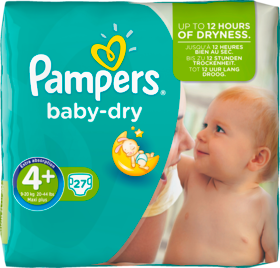 Pampers Baby-Dry Подгузники Размер 4+ Maxi plus 9-20 kg, 27 шт