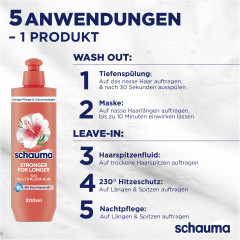 Schauma 5&amp;5 Stronger for Longer Multitalent-Kur, 300 ml, Schauma многофункциональная маска Stronger for Longer с 5 способами применения, 5 эффектами, гибискусом, розмарином и провитамином B5, 300 мл