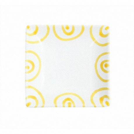 Gmundner Keramik Gmundner Keramik Gelbgeflammt Snackschale 11x11x2,8 cm Миска для закусок Gmundner керамическая с желтым пламенем 11x11x2,8 см