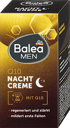 Balea MEN Nachtcreme Q10, 50 ml, Ночной крем Q10 для увлажнения и ухода за лицом, 50 мл