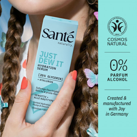 SANTE Just Dew it Serum, 30 ml, Санте Сыворотка для лица Just Dew It для увлажнения и свежести кожи, 30 мл