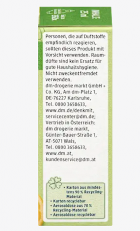 Denkmit Lufterfrischer Mini-Spray Fresh Lemon Nachfüllpack, 25 ml Мини-аэрозоль Fresh Lemon, 24 мл