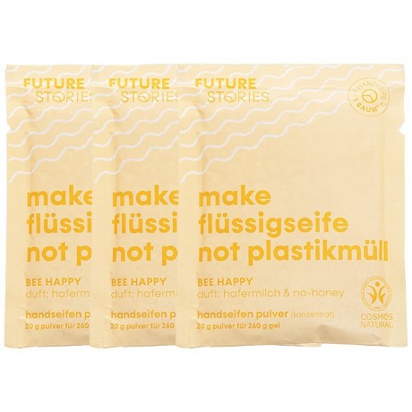 FUTURE STORIES Flussigseifen Pulver 3er Set Hafermilch & No-Honey  Набор жидких мыльных порошков из 3 шт. овсяного молока и без меда