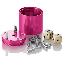 BestSaller SUPER SIX Wurfelspiel Aluminum 2-teiliges Set SUPER SIX алюминиевый набор из 2 предметов для игры в кости