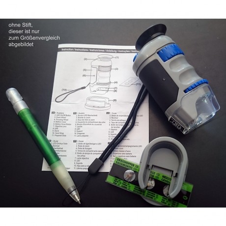 Edu-Toys Taschenmikroskop mit Lupendose Карманный микроскоп с увеличительным стеклом