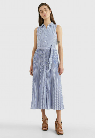 Tommy Hilfiger STRIPE Maxi dress ithaca stp blue ПОЛОСКА Платье макси итака стп синий