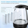 Aigostar Aigostar Wasserkocher Boro-Silikatglas, 1,7 l, 2200,00 W, Abschaltautomatik, Uberhitzungsschutz Trockenkochschutz Чайник Айгостар боросиликатное стекло, 1,7 л, 2200,00 Вт, автоматическое отключение, защита от перегрева, защита от выкипания