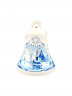Колокольчик винтажный Delfts Holland "Зима", фарфор, 10 х 7 см, Голландия, 1992 год.