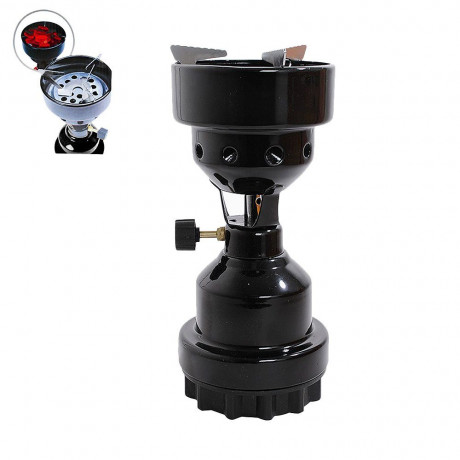 Mianova Mianova Gaskocher 1 flammig Gaskocher Campingkocher Kocher Schwarz, Outdoor BBQ Barbecue Grill Camping Gas Herd Tischgrill Notfall Campingherd Notfallkocher  Газовая плита Mianova, газовая плита с 1 пламенем, походная плита, черная уличная барбекю