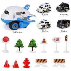 BeebeeRun Frachtflugzeug mit Polizeiwagen Грузовой самолет с полицейской машиной