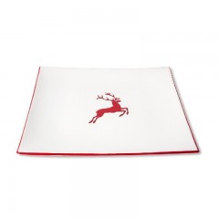 Gmundner Keramik Gmundner Keramik Rubinroter Hirsch Speiseteller 26x26x2,2 cm Керамическая тарелка Gmundner из красного оленя 26x26x2,2 см