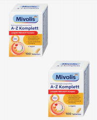 Mivolis A-Z Komplett Depot 2st, Комплексные витамины от А до Z Komplett Depot 2st, более 20 витаминов, 100 шт x 2 упаковки