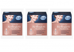 Mivolis Beauty Kollagen + Hyaluron 20stk x 3packs, Бьюти Коллаген для улучшения кожи в питьевых ампулах, 20 шт x 3 упаковки (60 ампул)