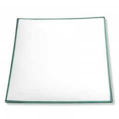 Gmundner Keramik Gmundner Keramik Gruner Rand Speiseteller eckig Trend 26x26 cm Керамическая тарелка Gmundner с зеленым ободком квадратная трендовая 26x26 см