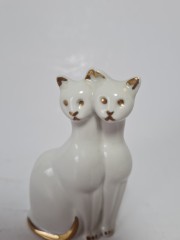 Santa Rufina ALDAYA (Valencia) Фарфоровая статуэтка &quot;Котики&quot; с позолотой, Испания,  9,5см х 6 см, 1960-70гг. 