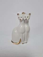 Santa Rufina ALDAYA (Valencia) Фарфоровая статуэтка &quot;Котики&quot; с позолотой, Испания,  9,5см х 6 см, 1960-70гг. 