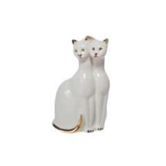 Santa Rufina ALDAYA (Valencia) Фарфоровая статуэтка &quot;Котики&quot; с позолотой, Испания,  9,5см х 6 см, 1960-70гг. 