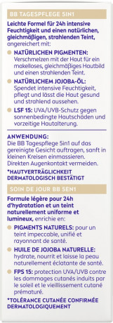 NIVEA BB Tagespflege 5in1 Heller Hauttyp LSF 15, 50 ml, Нивеа BB крем для лица 5 в 1, SPF 15, для светлого тона кожи, выравнивание и увлажнение, 50 мл