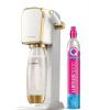 SodaStream Art Standart Pack Аппарат для газирования воды белый с золотом (Германия), 1 л, с CO баллоном Quick Connect и бутылкой, сифон для газированной воды, White Gold