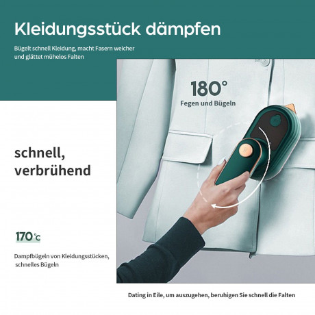 TOPMELON TOPMELON Reise-Dampfbugeleisen Mini Reisebugeleisen 38W, 50 ml Wassertank Дорожный паровой утюг TOPMELON, мини-утюг для путешествий, 38 Вт, резервуар для воды 50 мл