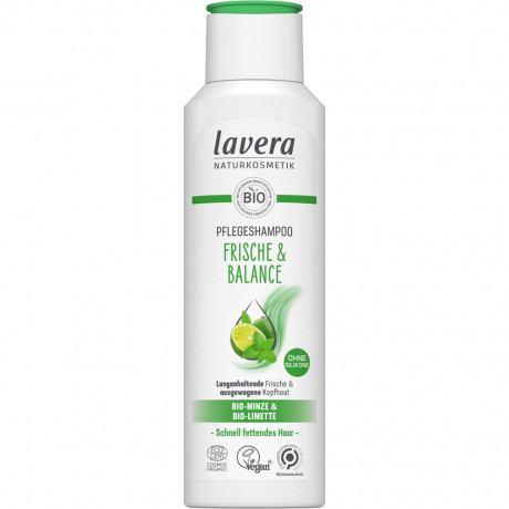 LAVERA Pflegeshampoo Frische & Balance, 250 ml, Лавера Шампунь для свежести и баланса кожи головы, био-мята и био-лайм, 250 мл