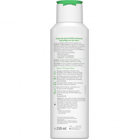 LAVERA Pflegeshampoo Frische & Balance, 250 ml, Лавера Шампунь для свежести и баланса кожи головы, био-мята и био-лайм, 250 мл