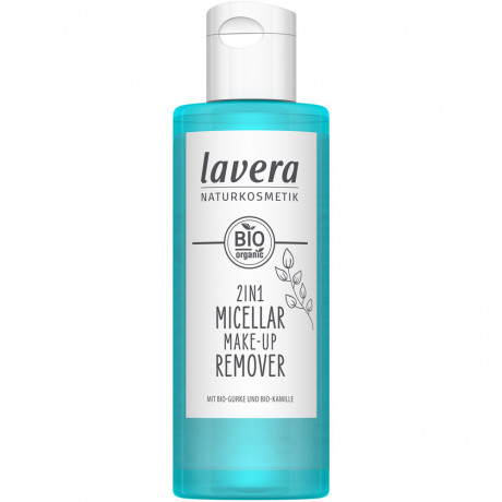 LAVERA 2in1 Micellar Make-up Remover, 100 ml, Лавера Средство для снятия макияжа для бережного удаления водостойкого макияжа, био-алоэ вера и био-огурец, 100 мл