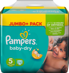 Pampers Baby-Dry Подгузники Размер 5 Юниор 11-25 kg Jumbo+ Pack, 72 шт