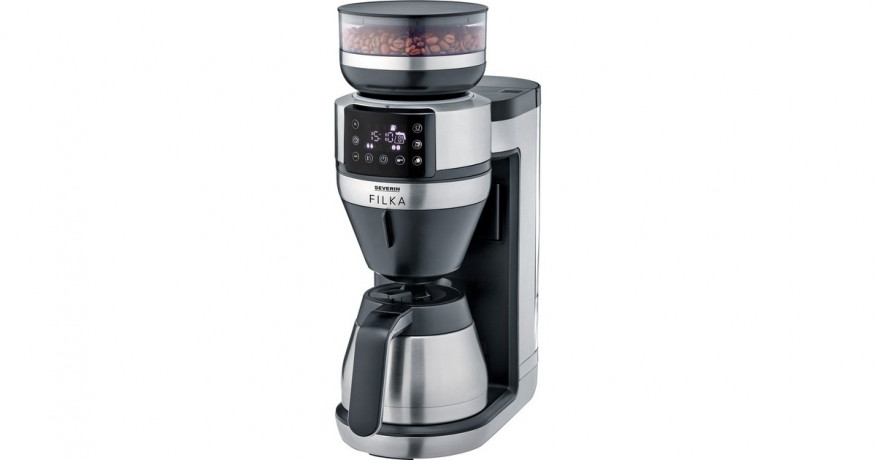 Severin Severin KA 4851, Filtermaschine schwarz (matt)/edelstahl (geburstet), inkl. Thermokanne schwarz (matt), edelstahl (geburstet) Severin KA 4851, фильтр-машина черный (матовый)/нержавеющая сталь (матовая), включая термос