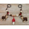 SindiBaba® Kinderwagenkette Reh AUDREY gehakelt mit Rasseln Коляска-цепочка олень ОДРИ связана крючком с погремушками