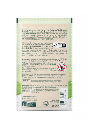 Kneipp Suesse Winterzeit Badekristalle, 60 g, Kneipp кристаллы для ванны Suesse Winterzeit с фисташковым маслом и экстрактом бобов тонка, 60 г