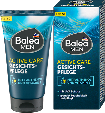 Balea MEN Gesichtscreme Active Care LSF 30, 75 ml, Крем Active Care SPF 30 для увлажнения и дневной защиты лица, 75 мл