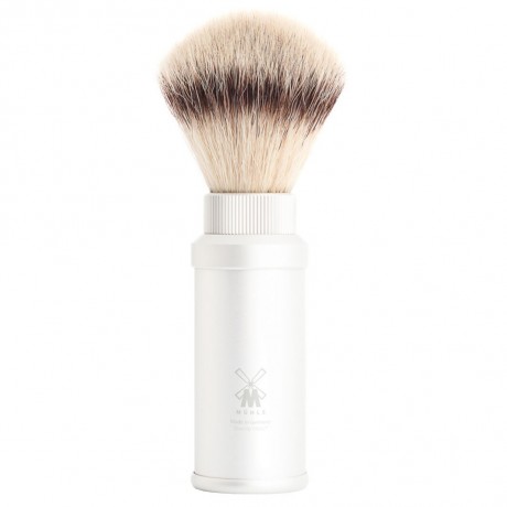 Muhle TRAVEL Reiserasierpinsel Silvertip Fibres© white  Дорожный помазок для бритья TRAVEL Silvertip Fibres© белый