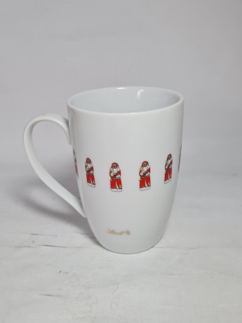 Кружка винтажная Lindt с Санта Клаусами, фарфор, 11.5 см, 400мл, Германия, 1970-80гг.