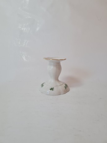 Seltmann Weiden Bavaria Подсвечник белый с зеленым цветочным узором, 9см х 9см, Германия, 1960-70гг.