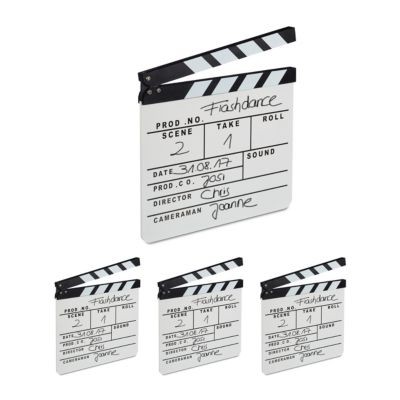 relaxdays 4 x Filmklappe weiss 4 х пленочных лоскута белого цвета