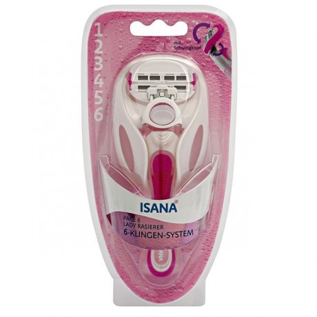 ISANA Pace 6 Lady Rasierer 6 Klingen System Система с комплексом из 6 лезвий для женщин с колеблющейся головкой 1 Набор