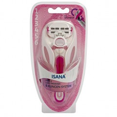 ISANA Pace 6 Lady Rasierer 6 Klingen System Система с комплексом из 6 лезвий для женщин с колеблющейся головкой 1 Набор