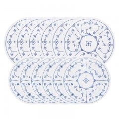 Kahla Kahla Blau Saks - Indisch Blau - Stohblumenmuster Tafel-Set 12-tlg. Kahla Blau Saks - Indian Blue - Набор столов с узором из соломенных цветов, 12 предм.