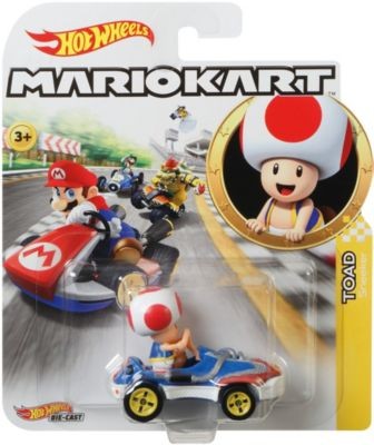 Mattel Hot Wheels Mario Kart Replica 1:64 Die-Cast Toad Hot Wheels Mario Kart Реплика 1:64 Литая жаба