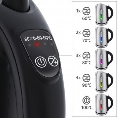 Impolio Impolio Wasserkocher Impolio Wasserkocher 2200W Edelstahl 1,7L mit LED, 1,7 l, 2200 W, Edelstahl  Warmhaltefussktion  Uberhitzungsschutz  Чайник Impolio Чайник Impolio 2200Вт нержавеющая сталь 1,7л со светодиодом, 1,7л, 2200Вт, нержавеющая сталь с