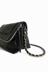 Desigual Umhangetasche Logo Cумка на цепочке и с текстильным ремнем через плечо, черная