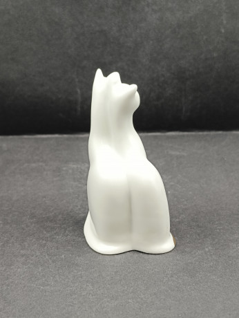 Статуэтка винтажная Aldaya Valencia "Две кошки" с позолотой, фарфор, 10 х 6 см, Испания, 1960-70гг.